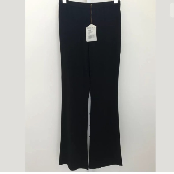 パンツ EMILIO PUCCI Black Stretch Viscose Pant EMILIO PUCCI BLACK VISCOSE PANTS SIZE IT 42 / US 8 NWTS!
